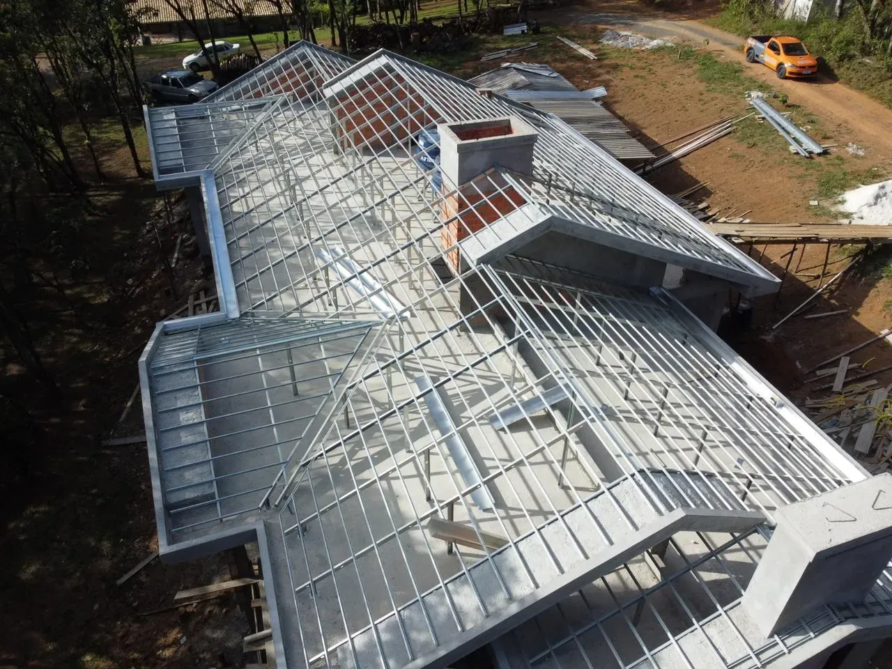 Estrutura metálica de telhado da Construtelhas